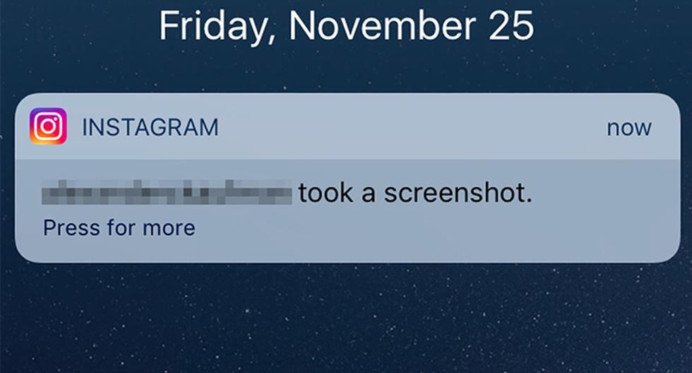 ¿Tomas capturas de pantalla a las fotos de Instagram? Desde ahora te notificará si una persona hizo screenshot a tus imágenes. (Foto: Captura)