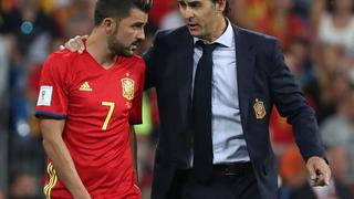 David Villa se lesionó en los entrenamientos de la selección española