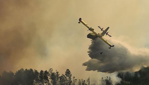 Un avión que luchaba contra el incendio forestal en Portugal se estrelló. (Foto referencia: AFP)