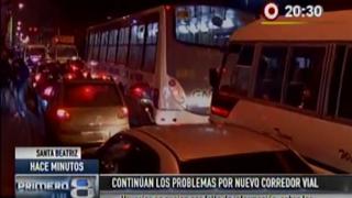 Corredor Azul: rutas alternas congestionadas por la noche