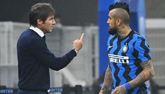 Conte habló del rendimiento de Vidal en el Inter de Milán. (Foto: AFP)