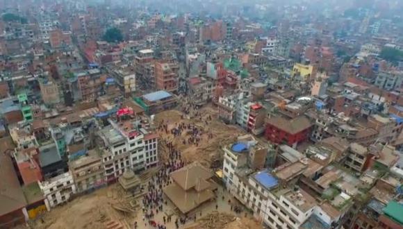 Katmandú luego del terremoto. (Captura de video)