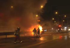 La Victoria: conductor muere al incendiarse su auto en la Vía Expresa