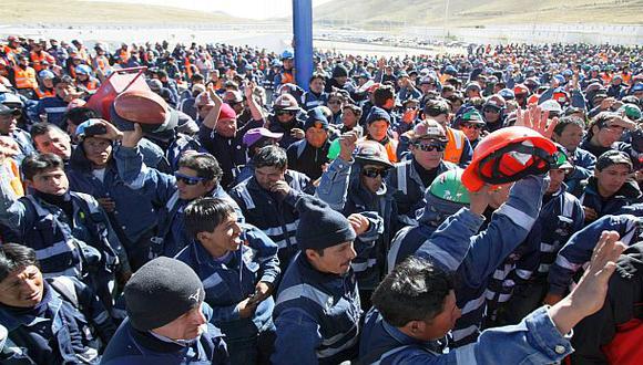 Trabajadores de minera Glencore iniciaron paro de 48 horas