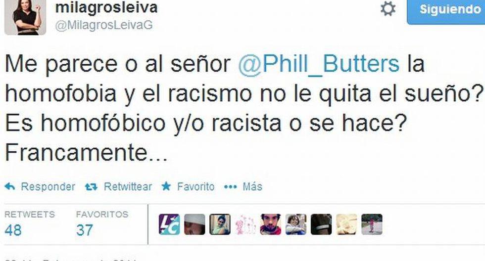 Conductora de 'Sin peros en la lengua' acusó de racista y homofóbico al periodista (Foto: Twitter/Milagros Leiva)