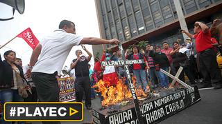 Así fueron protestas de trabajadores por calles de Lima [VIDEO]