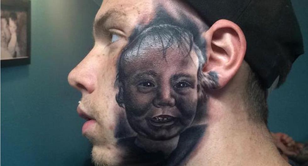 Este joven se hizo un tatuaje con la imagen de su hijo. (Foto: Telecinco.com)