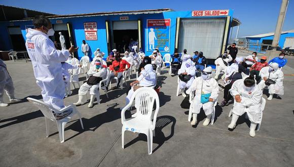 El test serológico reveló que la mayoría de negociantes son portadores del nuevo coronavirus. (Foto: Gobierno Regional de Áncash).