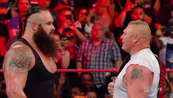 El último WWE Raw vivió toda la resaca de lo que dejó SummerSlam 2017. Brock Lesnar y Braun Strowman fueron protagonistas. (Foto: WWE)