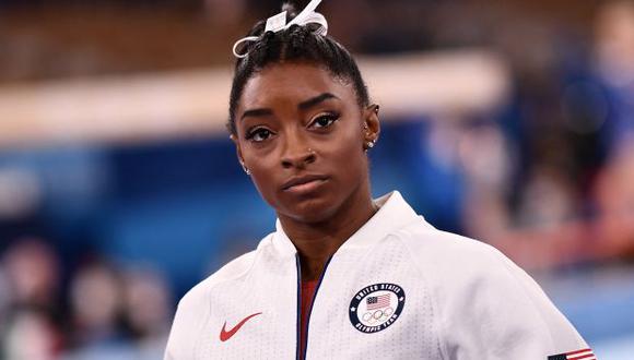 Simone Biles desistió de competir en la final de suelo de gimnasia artística. (Foto: AFP)