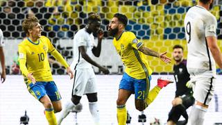 Suecia superó 2-1 a Francia con un gol en el último minuto por Eliminatorias Europeas
