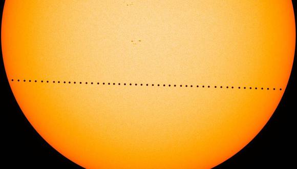 El último Tránsito de Mercurio ocurrió en 2016. (Image NASA's Goddard Space Flight Center/SDO/Genna Duberstein)