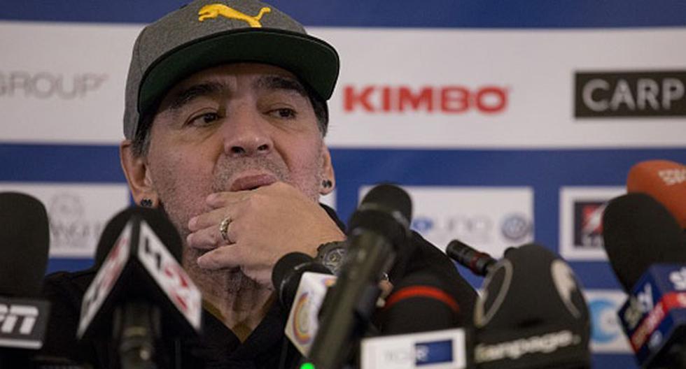 Diego Maradona tuvo un incidente en Madrid previo al partido por Champions League | Foto: Getty