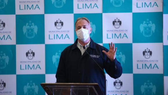 Muñoz, en la conferencia de prensa, sostuvo que continuará garantizando el servicio del Metropolitano, alimentadores y corredores a los usuarios durante esta emergencia sanitaria. Foto: Alessandro Currarino / GEC