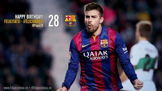 Gerard Piqué de cumpleaños: Barcelona lo saludó en Twitter