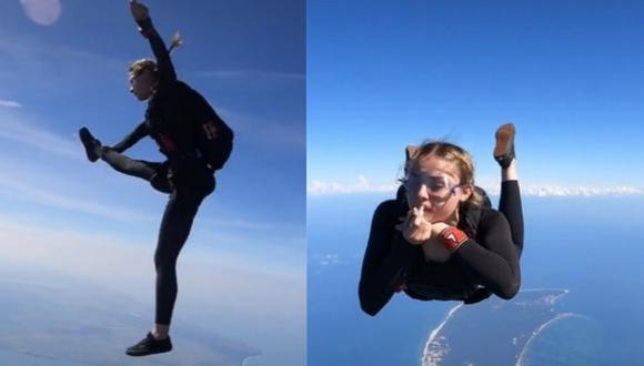 La paracaidista Maja Kuczynska realiza maniobras espectaculares en el aire y es conocida como la "bailarina del viento".  (Foto: TikTok / @kuczynska.maja)