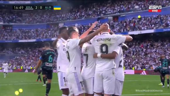 Goles Benzema, Real Madrid vs Almería hoy por LaLiga  | VIDEO