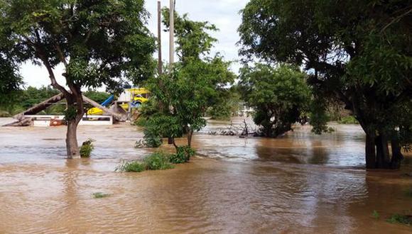 El Centro Campestre-Zool&oacute;gico Las Pirkas, en Lambayeque, qued&oacute; inundado debido al desborde del r&iacute;o Motupe. (Foto: Serfor)