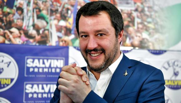 Matteo Salvini, el tipo duro que impulsó la Liga Norte en Italia contra la "invasión" migratoria. (AFP).