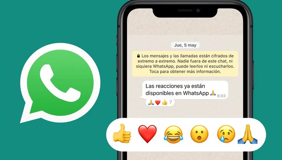 La reacción de mensajes ya es una función oficial de WhatsApp, mientras que la de estados solo se encuentra disponible en el programa beta del aplicativo. (Foto: WhatsApp)