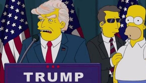 Donald Trump apareció en Los Simpson (Foto: FOX)