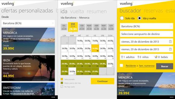 Vueling y Microsoft presentaron una nueva app para viajes