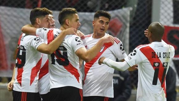 River Plate sufrió para clasificarse a los octavos de final de la Copa Argentina y lo hizo gracias a su efectividad en los tiros de penal, en los que venció por 5-4 a Gimnasia y Esgrima de Mendoza. (Foto: AFP)