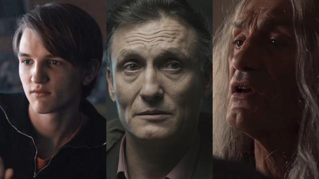 "Dark". En fotos, el personaje de Ulrich Nielsen interpretado por distintos actores en varios momentos de su vida: adolescencia (Ludger Bökelmann), adultez (Olivr Masucci) y Winfried Glatzeder (tercera edad). Fotos: Netflix.