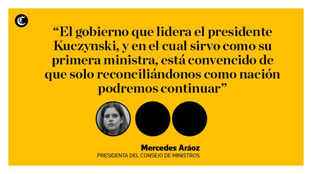La presidenta del Consejo de Ministros, Mercedes Aráoz, aseguró en su columna en El Comercio que PPK decidió indultar a Alberto Fujimori por su estado de salud y por una reconciliación en el país. (El Comercio)