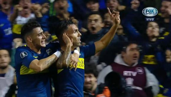 Boca Juniors vs. Paranaense: Carlos Tevez anotó este golazo para el 2-1 en la Libertadores. (Foto: captura)