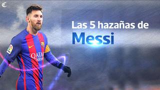 Las cinco hazañas en la carrera de Lionel Messi con Barcelona