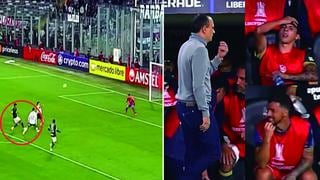 La reacción en el banquillo de Alianza Lima ante el gol errado por Jeriel De Santis 