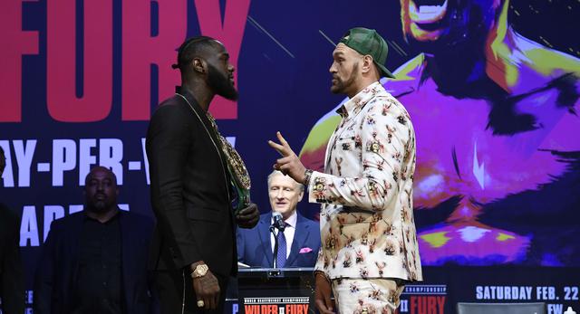 Deontay Wilder vs. Tyson Fury, mejores imágenes del primer careo. (Foto: AFP)