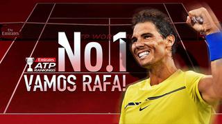 Rafael Nadal nuevo monarca del tenis: volvió a ser el primero en ránking ATP