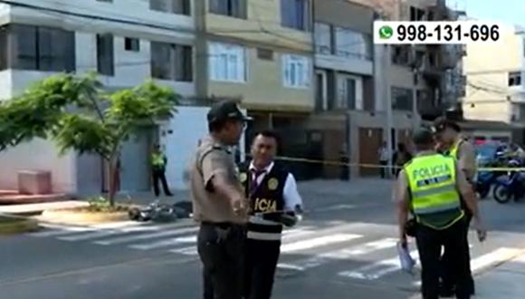 Presunto crimen pasional generó conmoción entre los vecinos de la avenida Riva Agüero, en el distrito de San Miguel | Foto: Captura de video / América TV