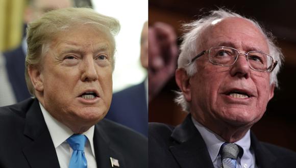 Trump además, dijo que Sanders le gusta debido a su postura sobre comercio exterior, en la que "de alguna forma" ambos coinciden. (Foto: AP - AFP)
