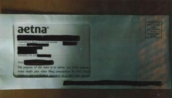 Estados Unidos: El sobre de la carta permitía ver la información confidencial de los pacientes de VIH.