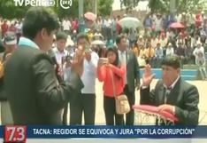 Tacna: Regidor electo asumió el cargo jurando "por la corrupción"