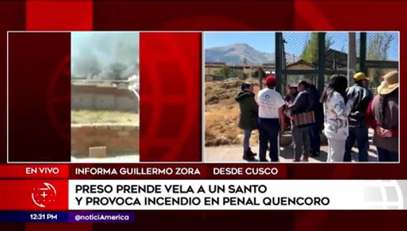 Se registró incendio en penal Quencoro, ubicado en Cusco. (Foto: América Noticias)