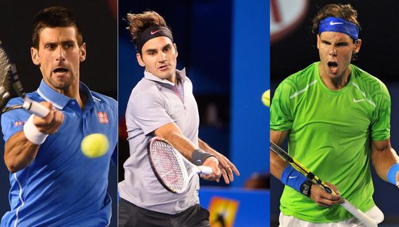 Novak Djokovic, Rafael Nadal y Roger Federer tienen actividad este fin de semana. (Foto: AP)