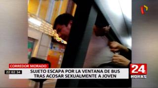 Sujeto escapó por ventana de bus tras ser acusado de acoso sexual