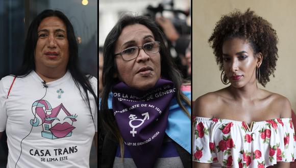 Yefri Peña, Sandy Ruíz y Javiera Arnillas son activistas trans que, desde su tribuna, buscan hacer escuchar su voz para que su comunidad tenga accesos a la salud, al trabajo, estudios. (Foto: El Comercio)