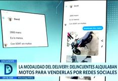 Malhechores alquilan motos para venderlas por redes sociales 