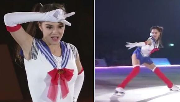 Patinadora rusa ejecutó coreografía vestida de 'Sailor Moon'