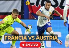 Francia vs Austria EN VIVO, partido online: dónde ver y qué canal transmite la Eurocopa