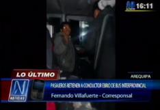 Arequipa: Pasajeros detienen a chofer que conducía ebrio (VIDEO)