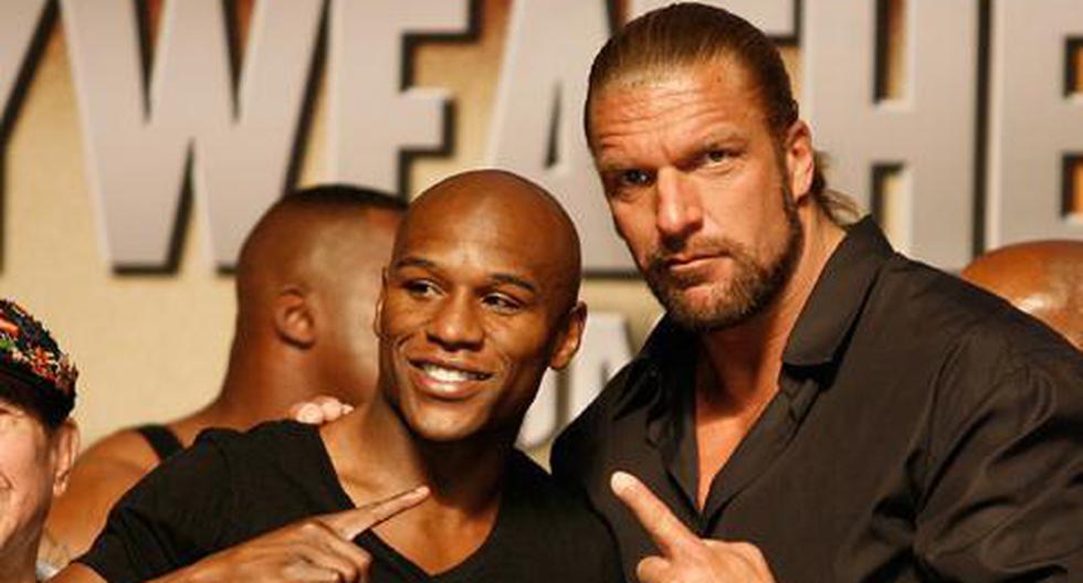 Triple H acompañó en varias ocasiones a Floyd Mayweather. (Foto: Difusión)