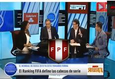 Periodistas de ESPN México molestos por posición de Perú en ranking FIFA