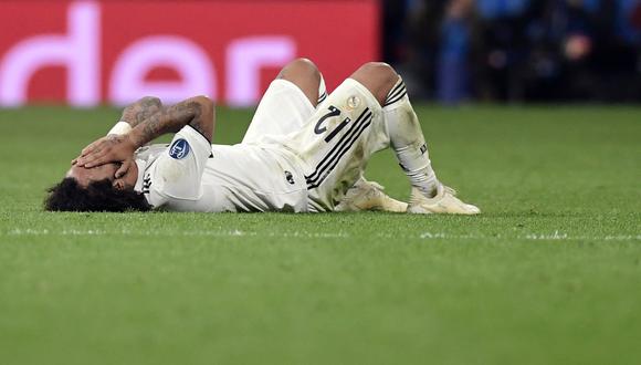 YouTube: Marcelo sufrió terrible falta y salió lesionado en el duelo entre Real Madrid vs. Viktoria Plzen. (Foto: AFP)