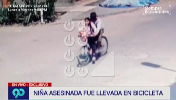 Captura de video muestra el momento en que sujeto se lleva a la niña de 11 años que fue asesinada en el distrito de San Juan de Lurigancho. (Latina)